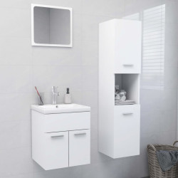 Conjunto de móveis de casa de banho contraplacado branco
