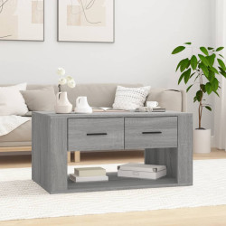 Mesa de centro 80x50x40 cm derivados de madeira cinzento sonoma