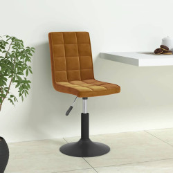 Cadeiras de jantar giratórias 6 pcs veludo castanho