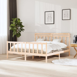 Estrutura de cama 160x200 cm madeira maciça