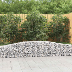 Cestos gabião arqueados 9 pcs 400x30x40/60 cm ferro galvanizado