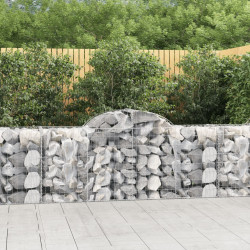 Cestos gabião arqueados 11pcs 200x50x80/100cm ferro galvanizado