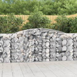 Cestos gabião arqueados 2pcs 400x50x100/120cm ferro galvanizado