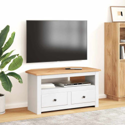 Móvel canto TV 93x49x49 cm madeira pinho maciça panama branco