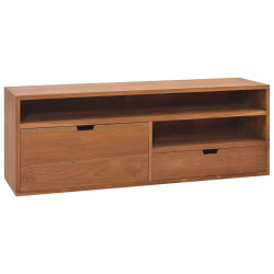 Móvel de TV 110x30x40 cm madeira de teca maciça