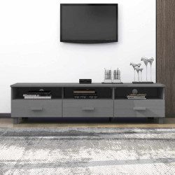 Móvel de TV hamar 158x40x40 cm pinho maciço cinza-escuro