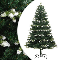 Árvore de natal artificial articulada c/ flocos de neve 210 cm