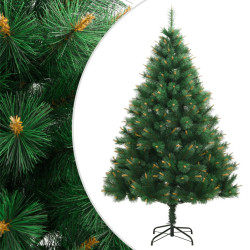 Árvore de natal artificial articulada com suporte 210 cm