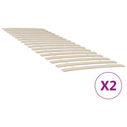 Substituição de ripas de cama com 34 ripas, 2 peças, 80x200 cm