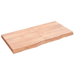 Tampo de mesa 120x60x(2-6) cm carvalho tratado castanho-claro