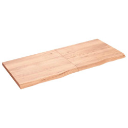 Tampo de mesa 140x60x(2-4) cm carvalho tratado castanho-claro