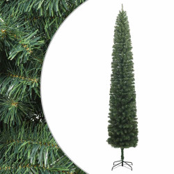 Árvore de natal fina com suporte 270 cm PVC