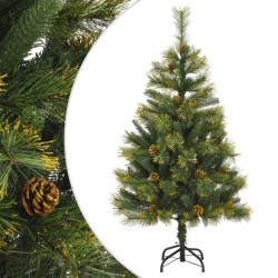 Árvore de natal artificial articulada com pinhas 150 cm