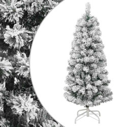 Árvore de natal artificial articulada c/ flocos de neve 150 cm
