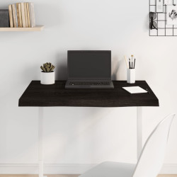 Tampo de mesa 80x60x(2-6) cm carvalho tratado castanho-escuro