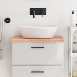 Bancada p/ wc 60x30x(2-4) cm madeira maciça tratada castanho