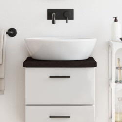 Bancada p/ wc 40x40x(2-4)cm madeira tratada maciça castanho