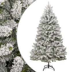 Árvore de natal artificial articulada c/ flocos de neve 240 cm