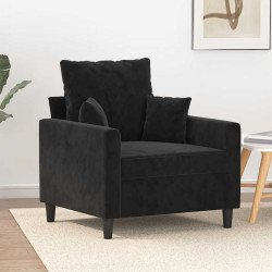 Poltrona 60 cm veludo preto