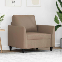 Poltrona 60 cm couro artificial cappuccino