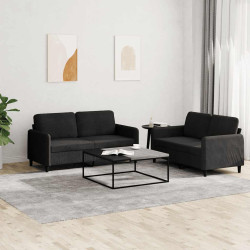 2 Pcs conjunto de sofás veludo preto