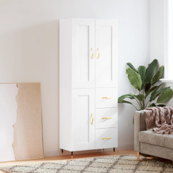 Armário alto 69,5x34x180 cm derivados de madeira branco
