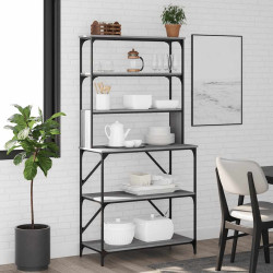 Estante 6 prateleiras 90x40x180 cm deriv. madeira cinza sonoma