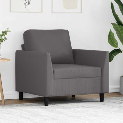 Poltrona 60 cm couro artificial cinzento