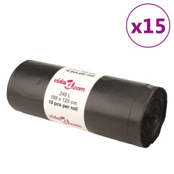 Sacos do lixo 150 pcs 240 l preto