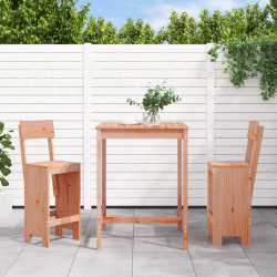 3 Pcs conjunto de bar para jardim madeira de douglas maciça