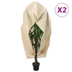 Coberturas para plantas com fecho 2 pcs 70 g/m² 1,2x1,8 m
