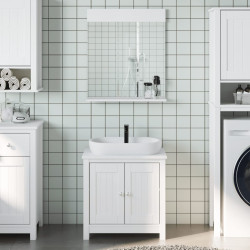 2 Pcs conjunto de móveis para wc berg pinho maciço branco