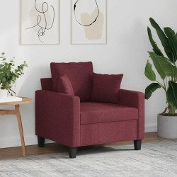 Poltrona 60 cm tecido vermelho tinto