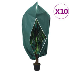 Coberturas para plantas com fecho 10 pcs 70 g/m² 1x1,55 m