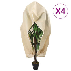 Coberturas para plantas com fecho 4 pcs 70 g/m² 3,93x3 m
