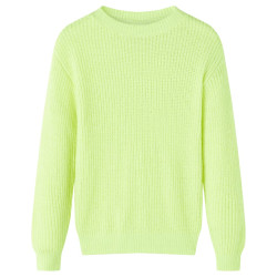 Camisola de malha para criança amarelo-néon 140