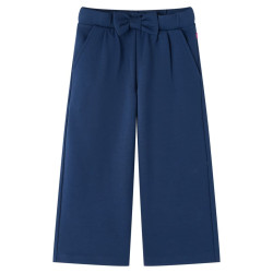 Calças de criança com pernas largas azul-marinho 104