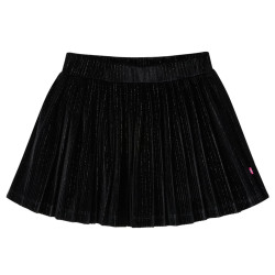 Saia plissada para criança com lurex preto 128