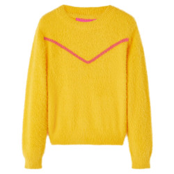 Camisola de malha para criança cor ocre-escuro 104
