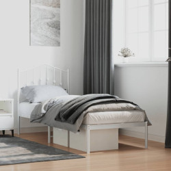 Estrutura de cama sem colchão com cabeceira 75x190 cm branco