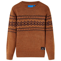 Camisola de malha para criança cor conhaque 92