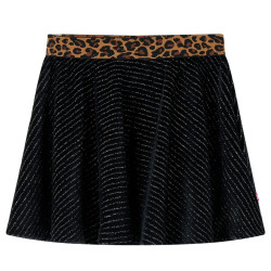 Saia para criança com cinta leopardo preto 128