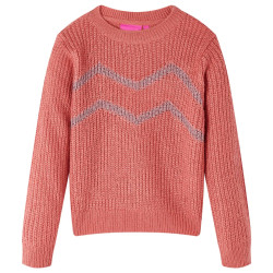 Camisola de malha para criança rosa-médio 128