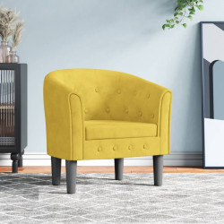 Poltrona veludo amarelo