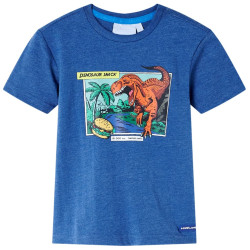 T-shirt para criança azul-escuro mesclado 116
