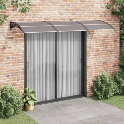 Toldo de porta 300x100 cm policarbonato preto