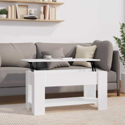 Mesa de centro 101x49x52 cm madeira processada branco