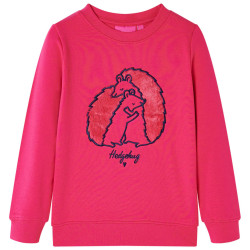 Sweatshirt para criança rosa-brilhante 116