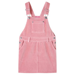 Vestido com peitilho para criança bombazina rosa-claro 92