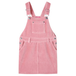Vestido com peitilho para criança bombazina rosa-claro 116